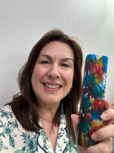 Customer photo of a Watercolor Weekly Pill Case from Nilda C.