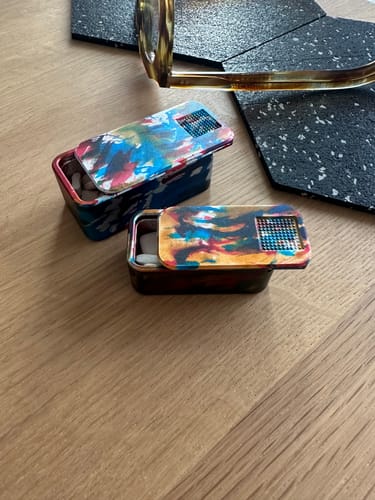 Customer photo of a Watercolor Nano Pill Case from Zachary J. D.